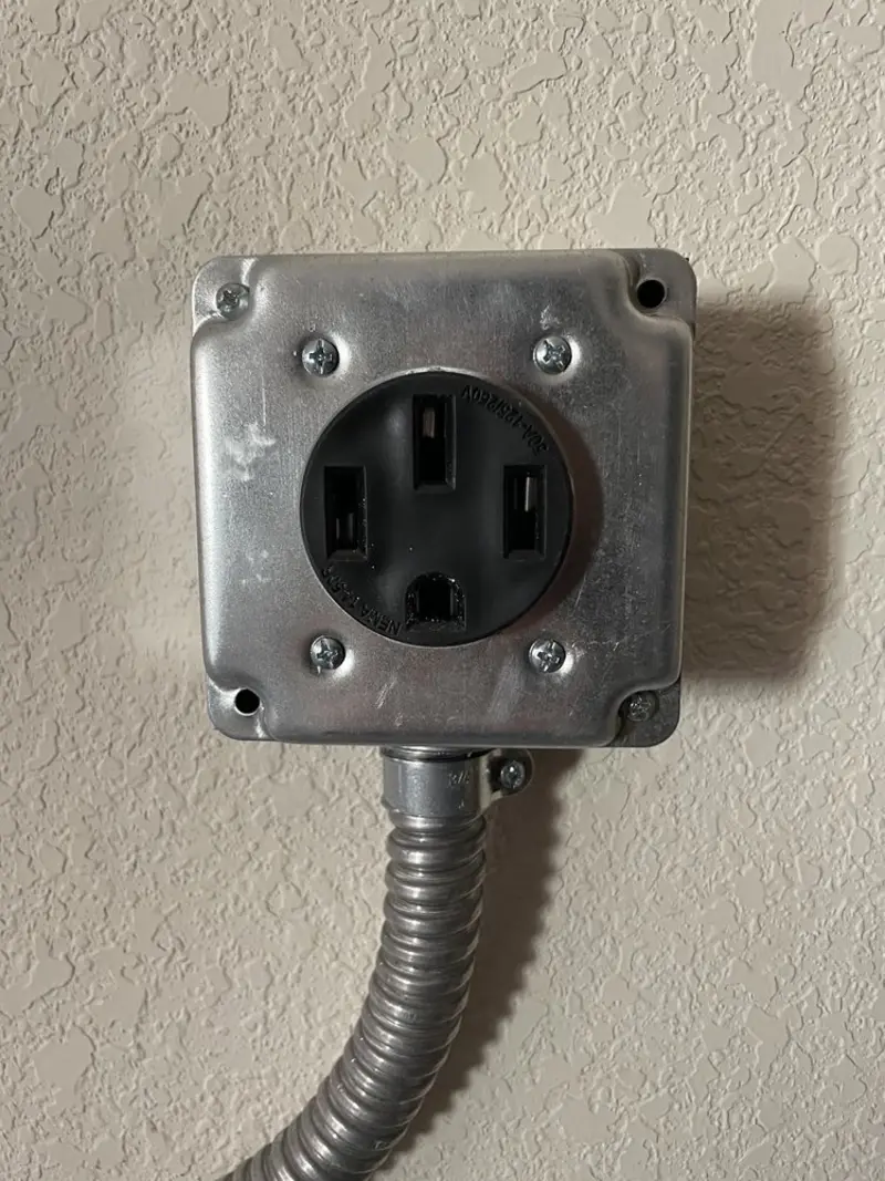NEMA 14-50 outlet installed for Smart Home Electrical in Five Forks